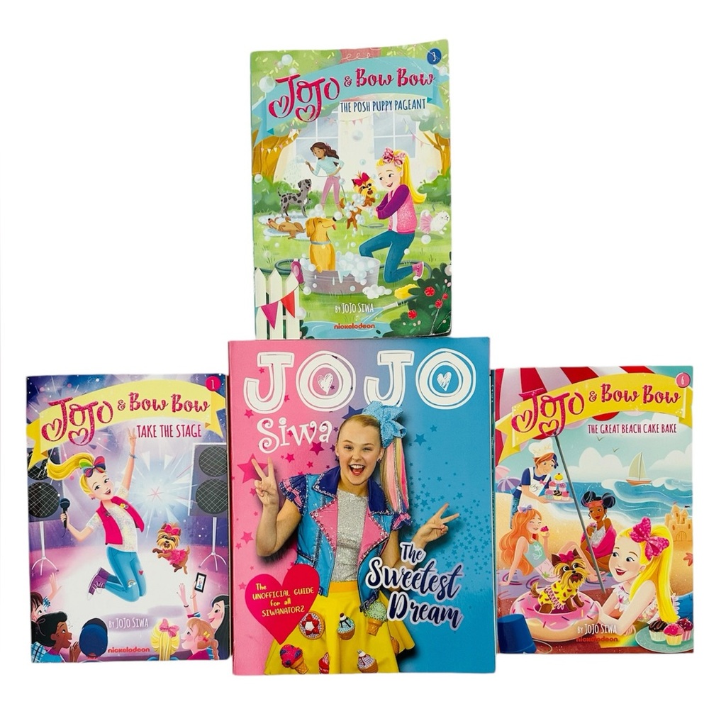 Jojo Siwa Paperback Books Lot Of 4 Jojo & Bow Bow 1 3 6 & The Sweetest Dream